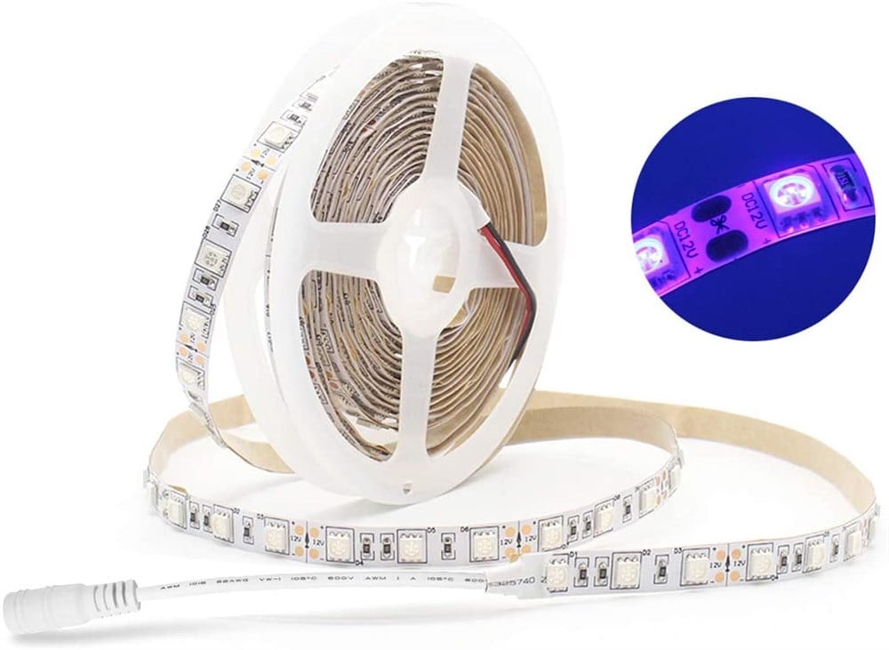 Kompent5 Metre UV LED Şeriti 12V 300 LED