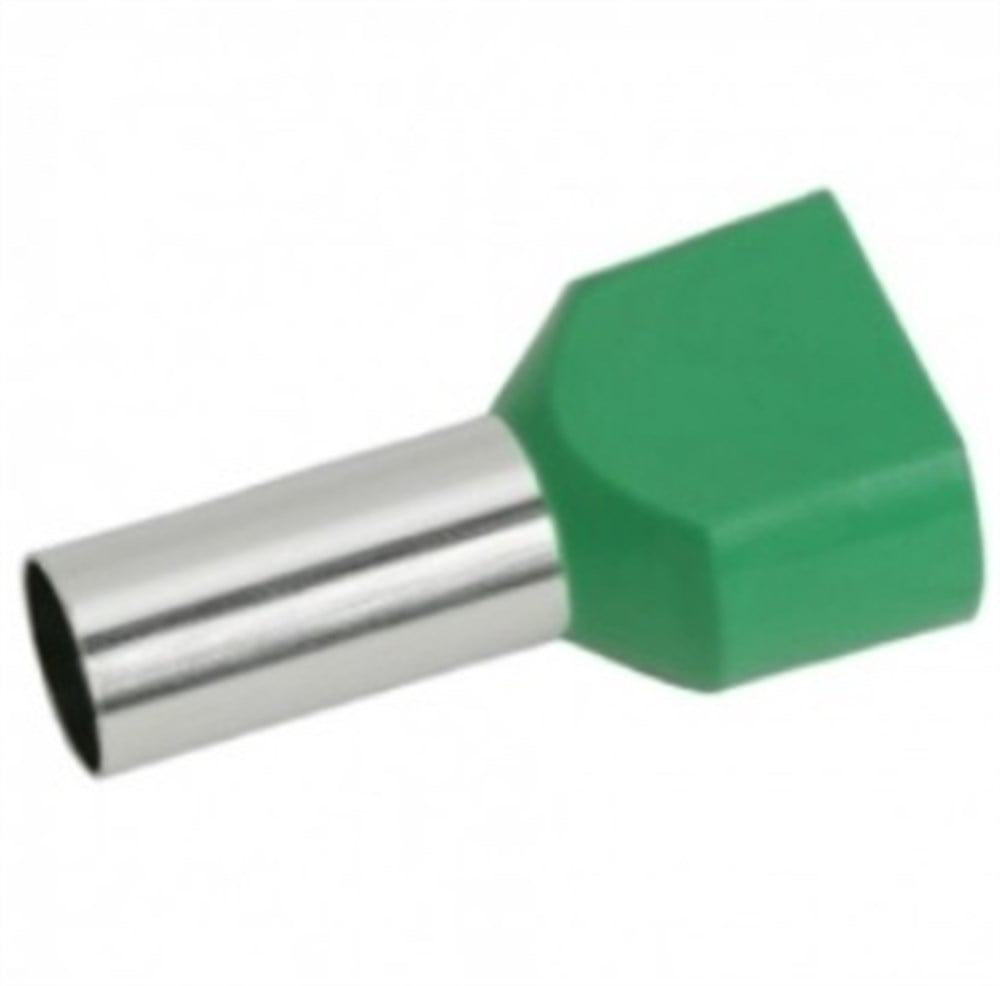 Kompent6.00 mm2 Çift Giriş İzoleli Kablo Yüksüğü Yeşil10 Adet