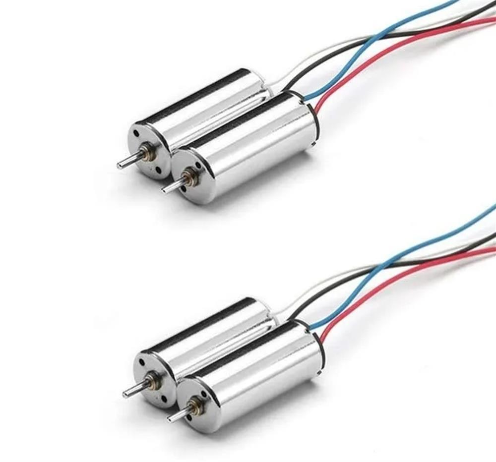Kompent7x16mm Çekirdeksiz Mikro Motor Seti Hobi Drone Motoru 3.7V 52000 rpm Konnektörlü Hollow Cup Motor (2 CW x 2CCW )
