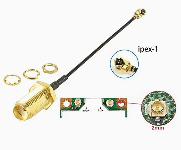 Kompent_10Cm SMA Dişi U.FL IPEX Konnektör Kablosu