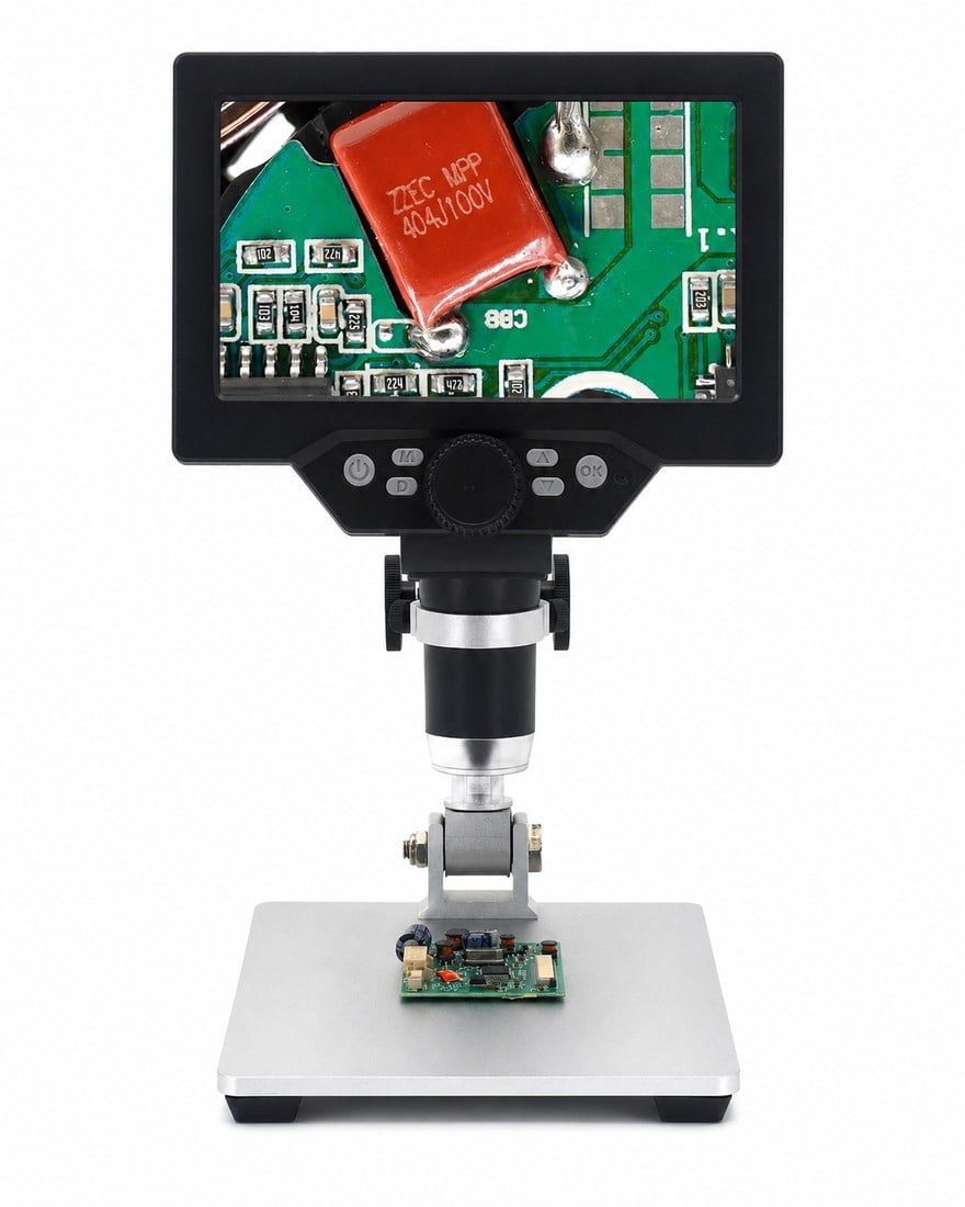 Kompent_1200X 12MP 7 İnç LCD Dijital Elektronik Mikroskop Dahili Batarya