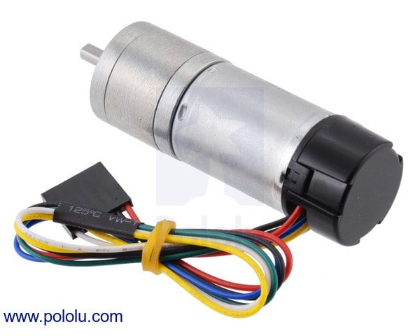 Kompent_Pololu 4842 9.7:1 Redüktörlü DC Motor 25D × 63L mm HP 12V 48 CPR Enkoderli