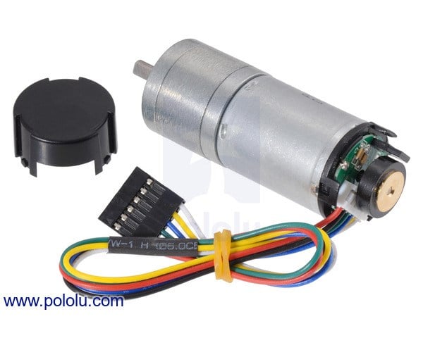 Kompent_Pololu 4842 9.7:1 Redüktörlü DC Motor 25D × 63L mm HP 12V 48 CPR Enkoderli