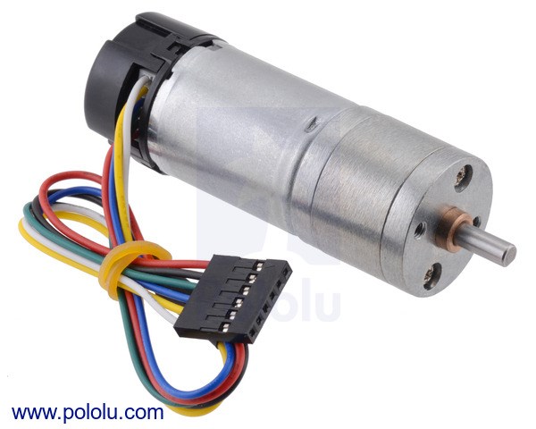 Kompent_Pololu 4842 9.7:1 Redüktörlü DC Motor 25D × 63L mm HP 12V 48 CPR Enkoderli