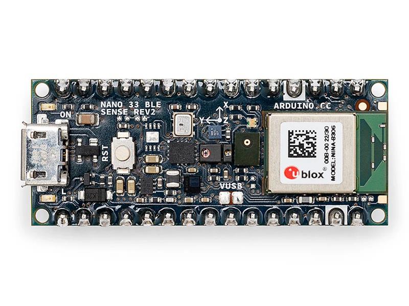 KompentArduino Nano 33 Ble Sense Rev2 | Yeni Ürün Orijinal Arduino Headerlar Lehimli