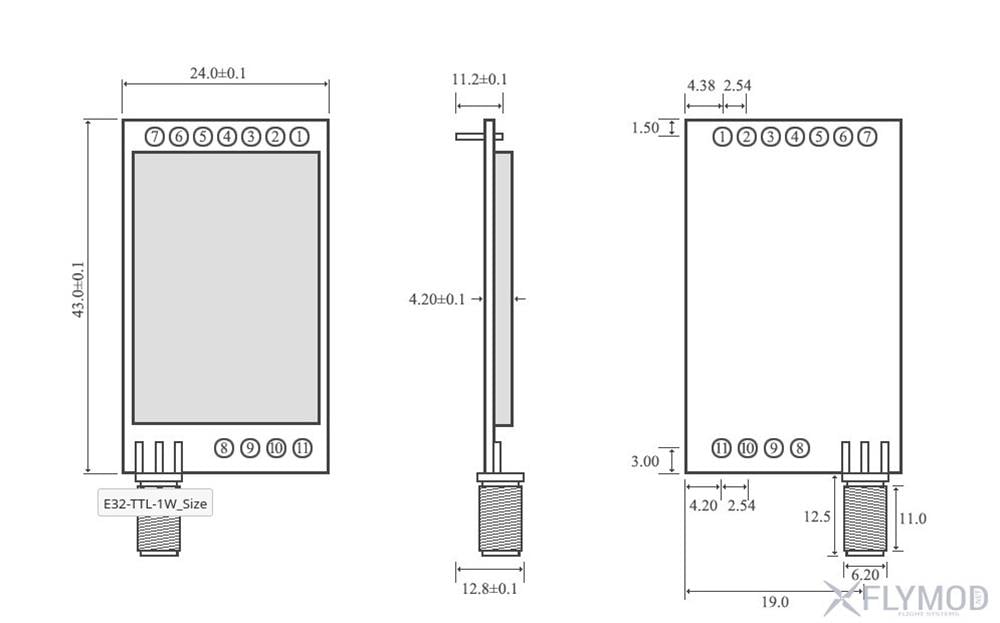 KompentE32-433T30D LORA SX1278 433mHz Wireless Modülü (Versiyon 8.1)