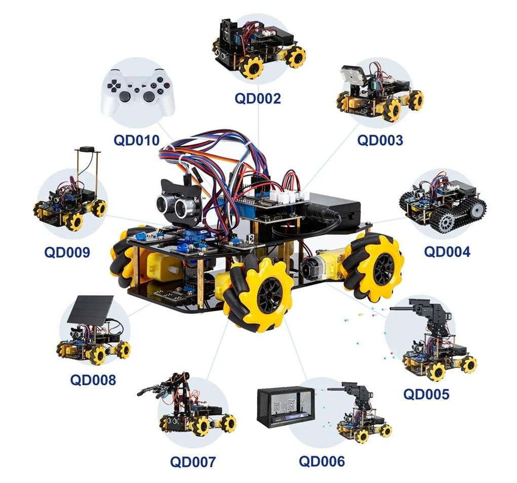 KompentESP32 Tabanlı Mecanum Tekerlekli Akıllı Robot Araba Seti