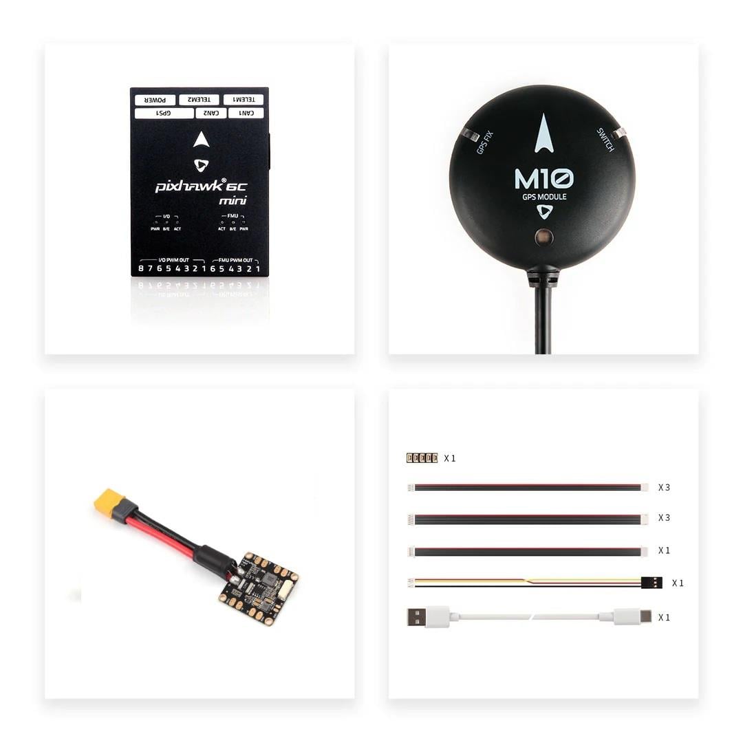KompentHolybro Pixhawk 6C Mini + M10 GPS + PM06 Güç Modülü Uçuş Kontrol Kartı