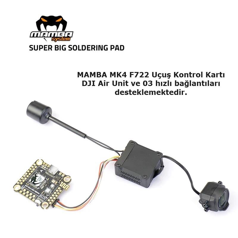 KompentMAMBA MK4 F722 APP F55A 128K 3-6S Uçuş Kontrol Kartı