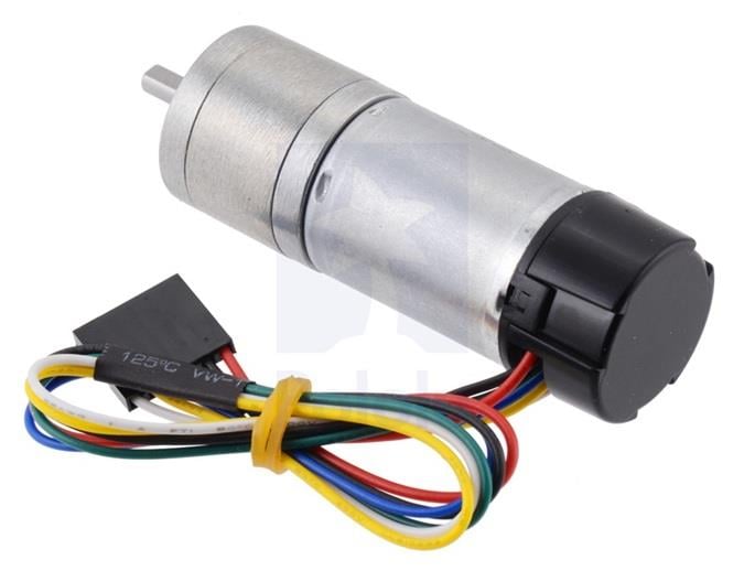 KompentPololu 4841 4.4:1 Redüktörlü DC Motor 25Dx63L mm HP 12V 48 CPR Enkoderli 