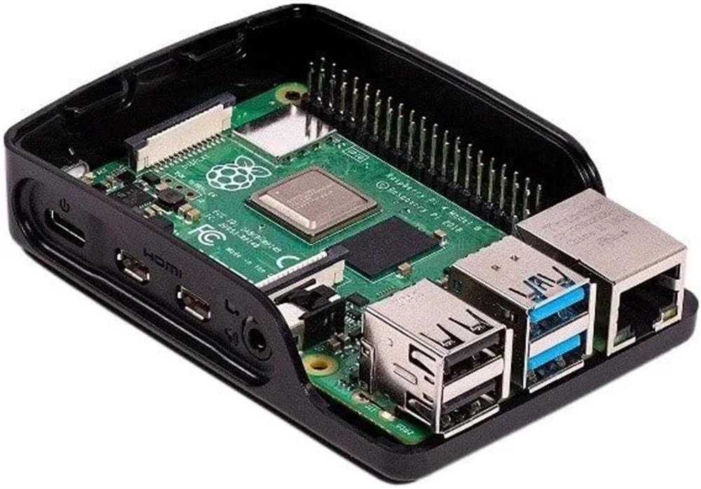 KompentRaspberry Pi 4 Muhafaza Kutusu Siyah