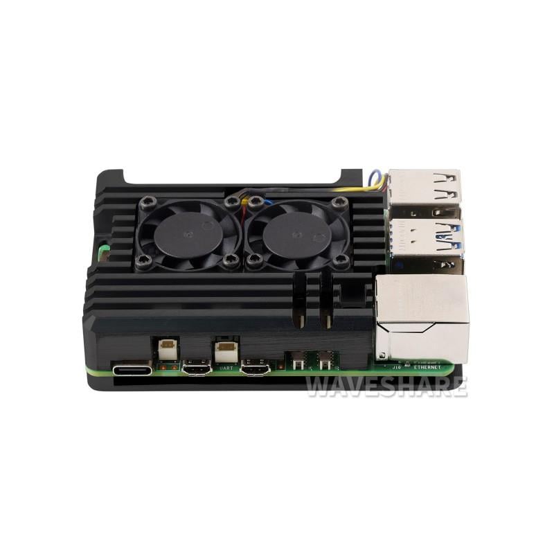KompentRaspberry Pi 5 Çift Fanlı Alüminyum Soğutucu Tip C