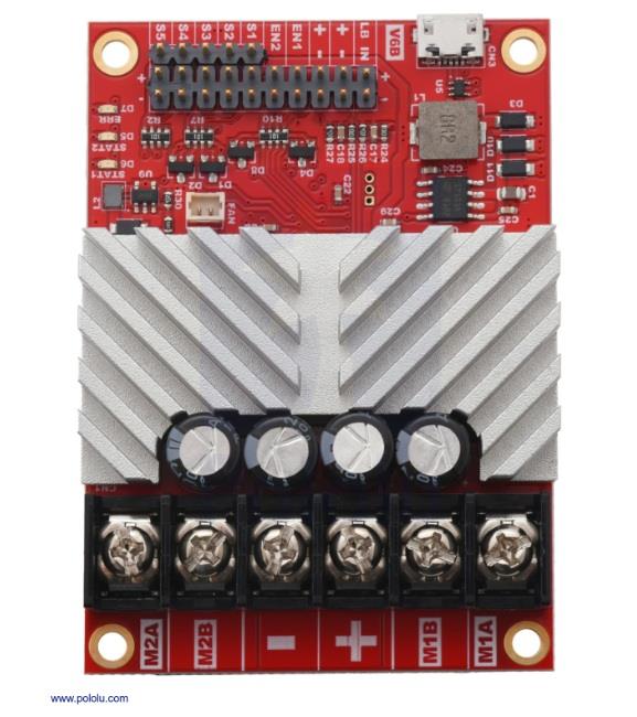 KompentRoboClaw 2x45A Çift DC Motor Kontrol Kartı (V6B, Pin Header I/O, Encoder Destekli) PL3685