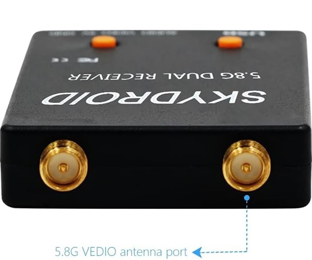 KompentSkyroid 5.8G UVC Çift Antenli 150 Kanal FPV Görüntü ve Ses Alıcısı - Android telefonlar ve tabletler ile uyumlu