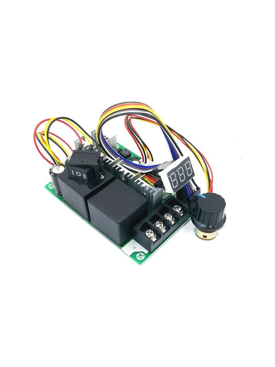 Meksem300W 40A DC Motor PWM Motor Hız Kontrol Kartı 12V 24V 36V Dijital Ekranlı İleri Geri Anahtarlı Potansiyometreli