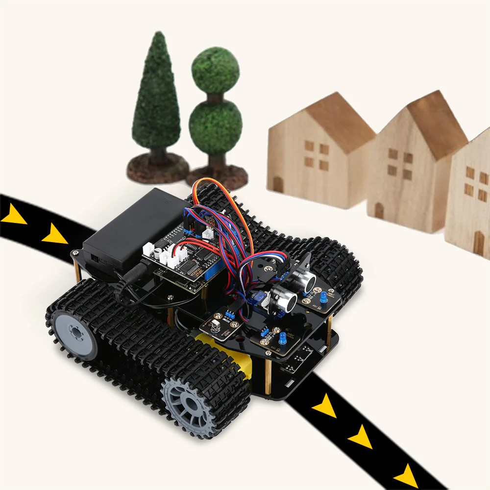 MeksemESP32 Paletli Tank Robot Araç Kiti Ek Paketi (Akıllı Robot Araba Seti QD001 ile Uyumlu)