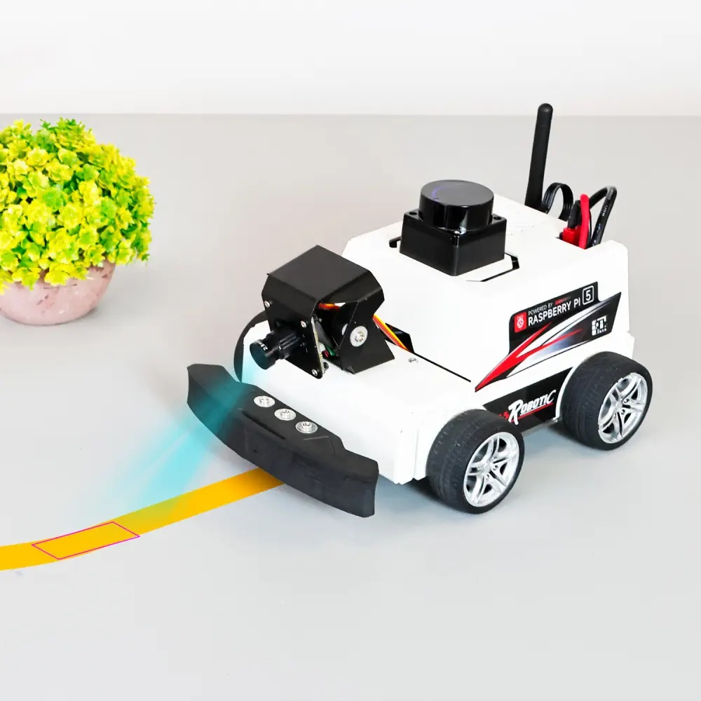 MeksemMicroROS Pi5 Raspberry Pi 5 (8GB) ROS2 Humble + Python3 LiDAR'lı 2DOF Kameralı ROS2 Uyumlu Otonom Robot Araba Eğitim Kiti Raspberry Pi 5 GB ile beraber