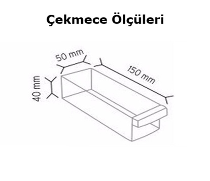 MeksemPlastik Çekmeceli Kutu 4 Çekmeceli Y114
