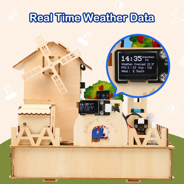 MeksemSTEM ESP32 Akıllı Tarım Çiftlik IOT Başlangıç Eğitim Kiti  ACEBOTT QE002