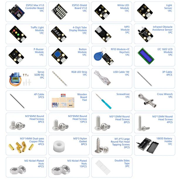 MeksemSTEM ESP32 Akıllı Ulaşım (Intelligent Transportation) Eğitim  Kiti ACEBOTT QE027