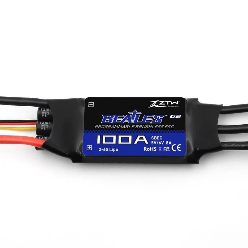 MeksemZTW Beatles G2 100A 2-6S 32-Bit ESC 5V/6V 8A SBEC