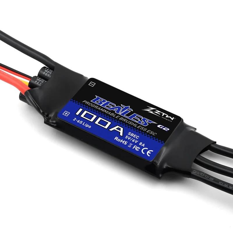 MeksemZTW Beatles G2 100A 2-6S 32-Bit ESC 5V/6V 8A SBEC