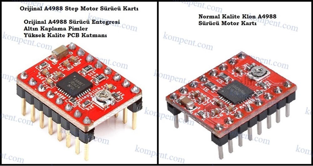 Orijinal A4988 Step Motor Sürücü Modülü 