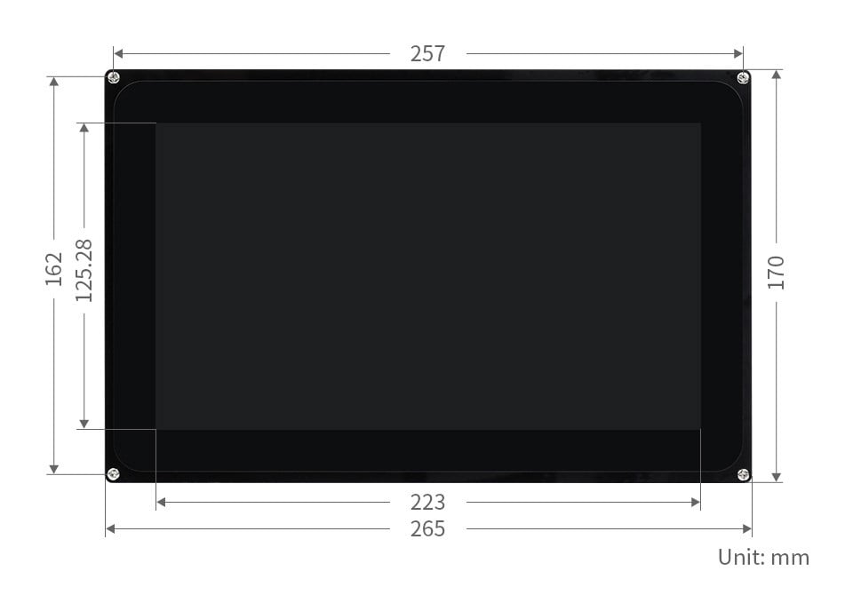 PARASUT10.1 İnç Kapasitif Dokunmatik IPS LCD Ekran, 1024 × 600, RGB Arayüzlü