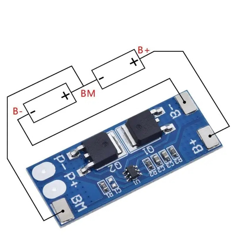 PARASUT2S 8A BMS 18650 Liytum Batarya Koruma Kartı