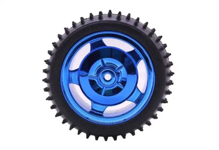 PARASUT85mm Büyük Arazi Robot Tekerliği 38mm Genişlik 85x38mm Mavi