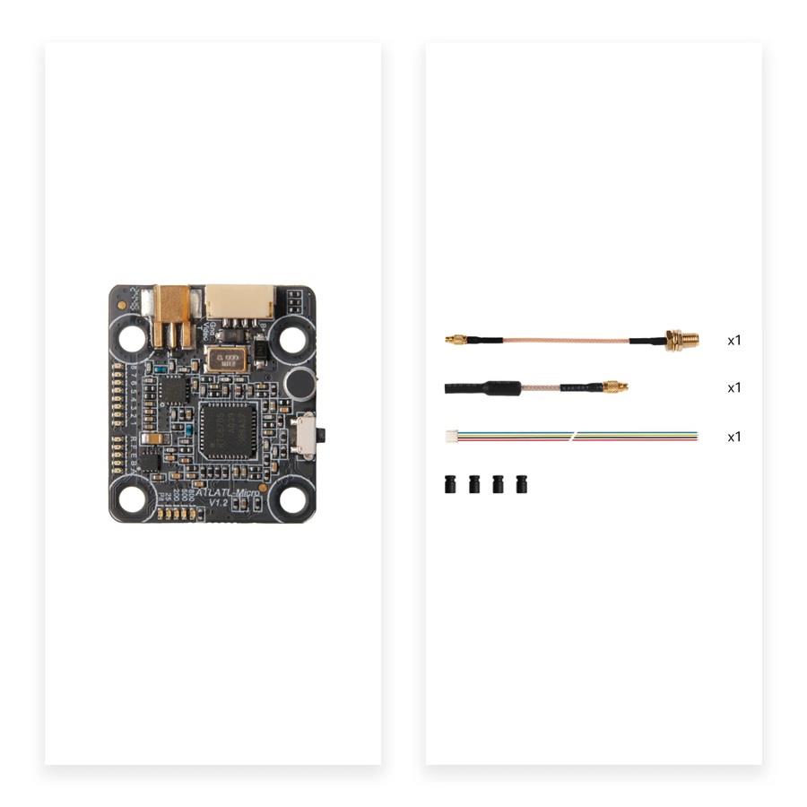 PARASUTHolybro Atlatl HV Micro 5.8GHz FPV Video Verici (VTX) 25-800mW  2-6S, SmartAudio 2.0, MMCX