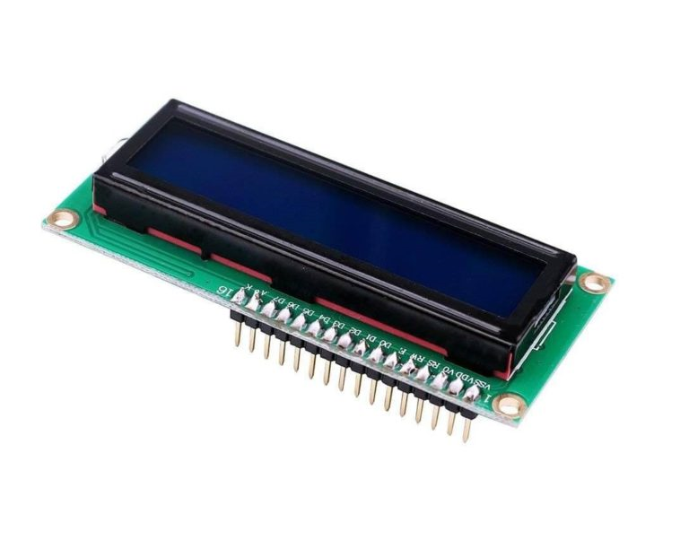 PARASUTLCD1602 2x16 LCD Mavi Arka Işık (16x02 LCD Ekran) Pinleri Lehimlenmiş