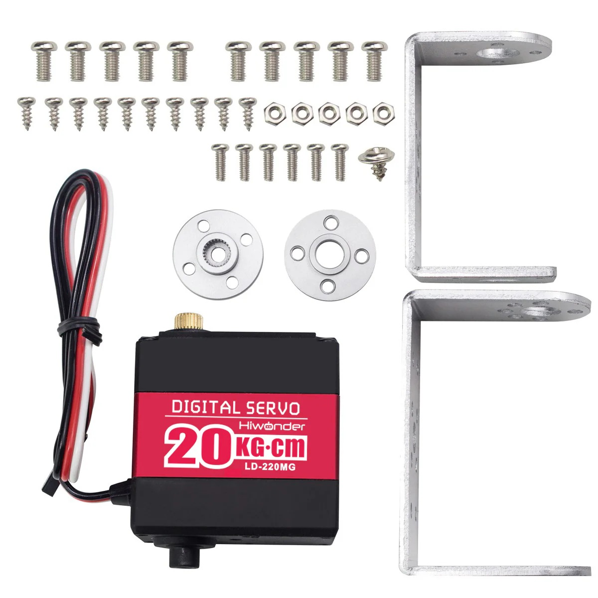 PARASUTLD-220MG Çift Eksen 20Kg 180 Derece Dijital Metal Servo Motor