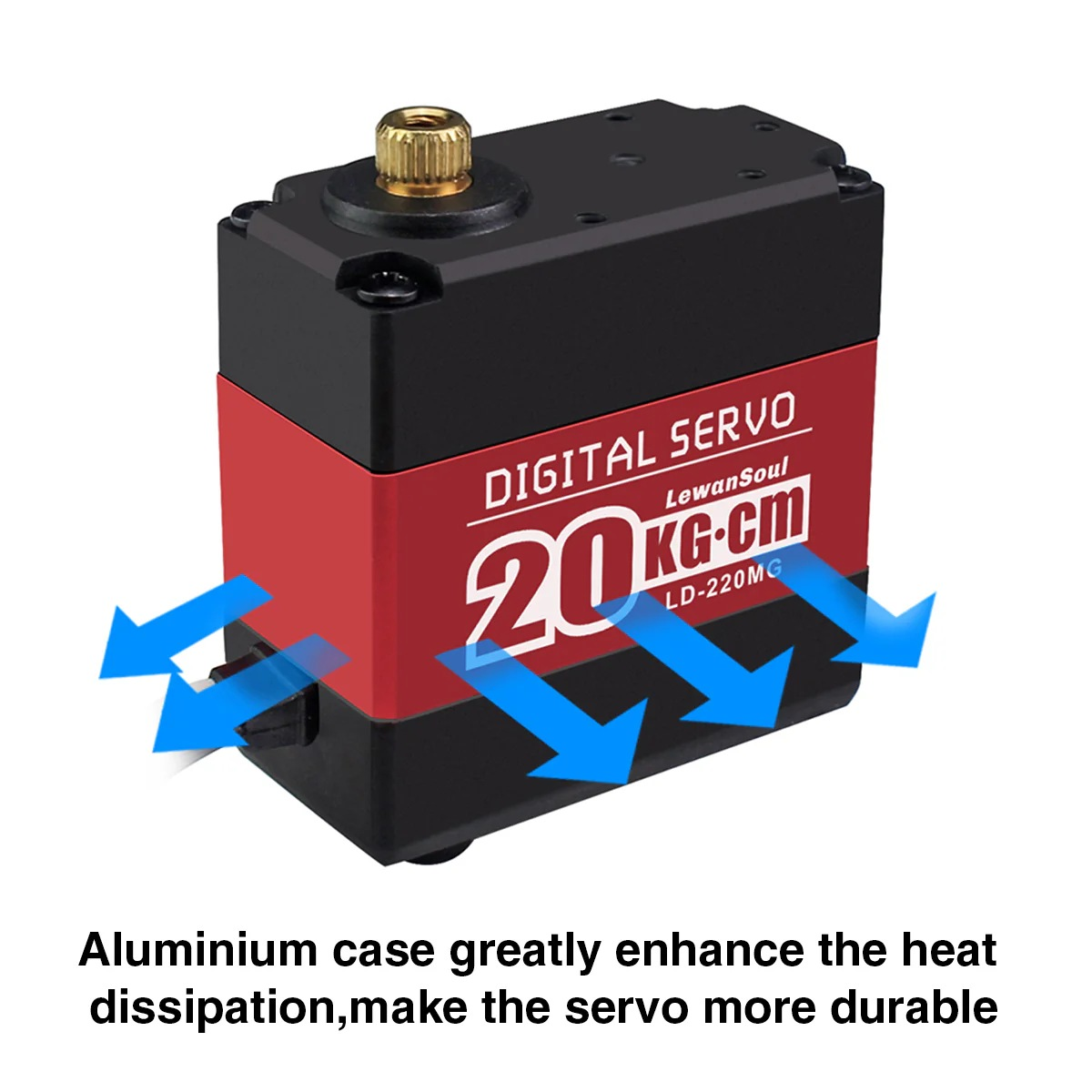 PARASUTLD-220MG Çift Eksen 20Kg 180 Derece Dijital Metal Servo Motor