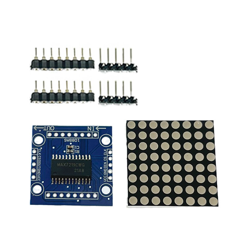 PARASUTMAX7219 8x8 Dot Matrix LED Display Modülü Peşpeşe Takılabilen Çoklu Modül (Cascading) Uyumlu