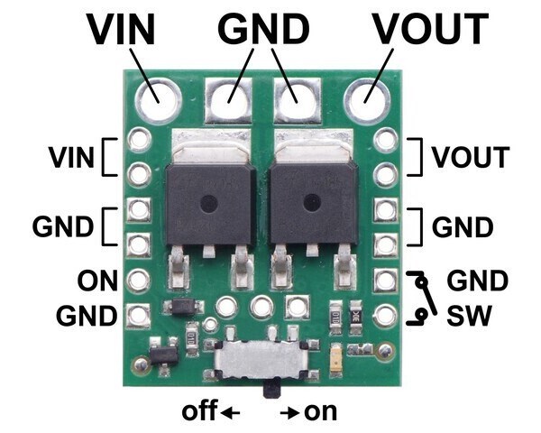 PARASUTPololu 2814 Big MOSFET Slide Switch, Ters Voltaj Korumalı, MP
