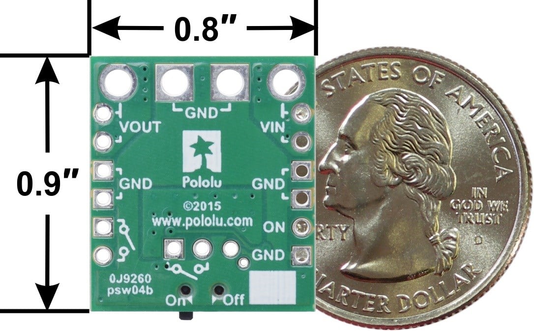 PARASUTPololu 2815 Big MOSFET Slide Switch, Ters Voltaj Korumalı, HP