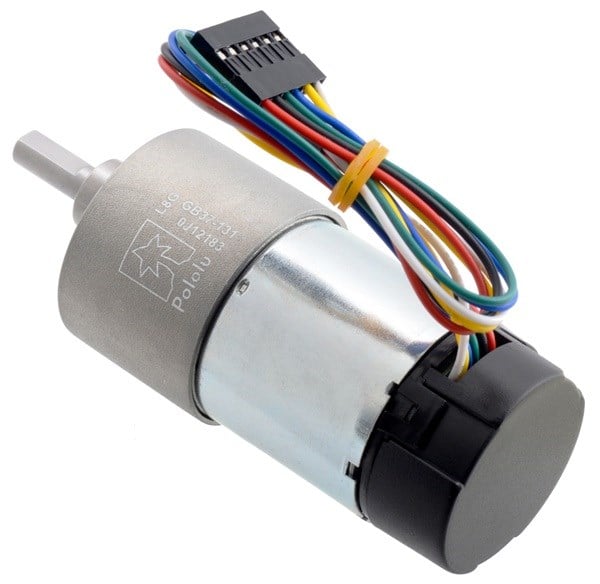 PARASUTPololu 4697 150:1 Metal Redüktörlü DC Motor 37Dx73L mm  24V 64 CPR Enkoderli