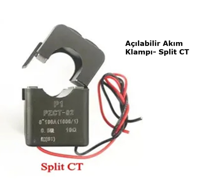 PARASUTPZEM-061 AC 80-260V 100A Açılabilir Akım Trafosu (Split CT) ile Voltaj Akım Güç Enerji Ölçer Modülü