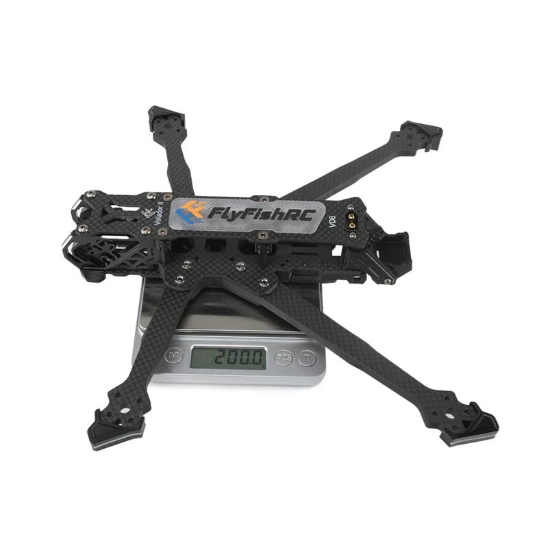 PARASUTVolador II VD6 O3 Deadcat FPV T700 Drone Frame Kit 6inç Siyah