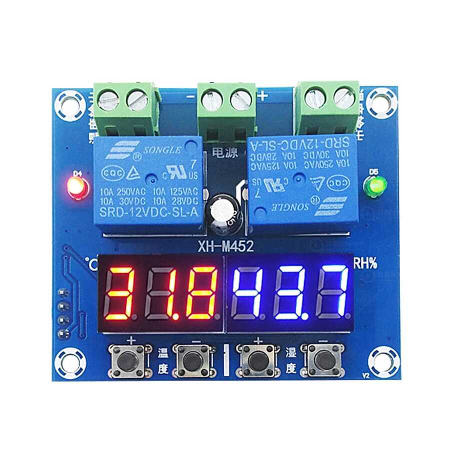 PARASUTXH-M452 SHT20 Sensörlü Çıkışlı Sıcaklık ve Nem Kontrol Modülü 12V DC 10A Dijital Led