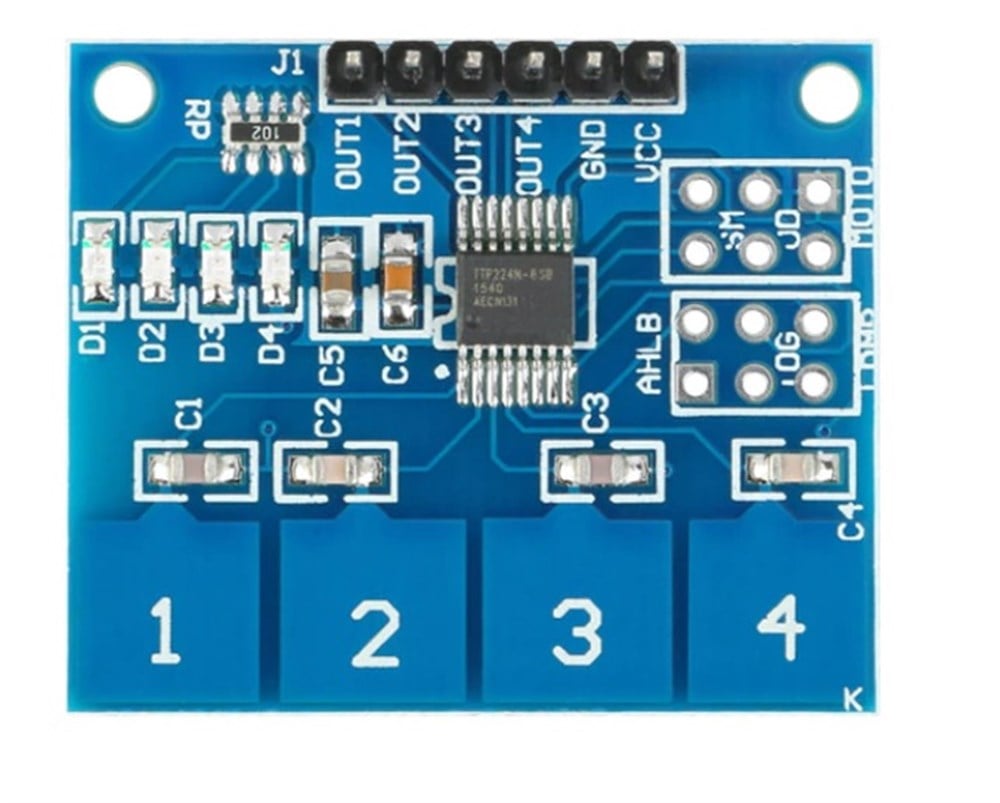 TTP224 4 Kanal Dokunmatik Anahtar Modulu