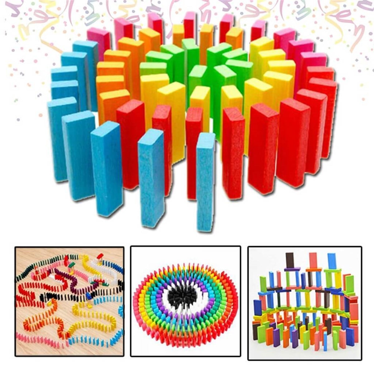 Ahşap Renkli Domino