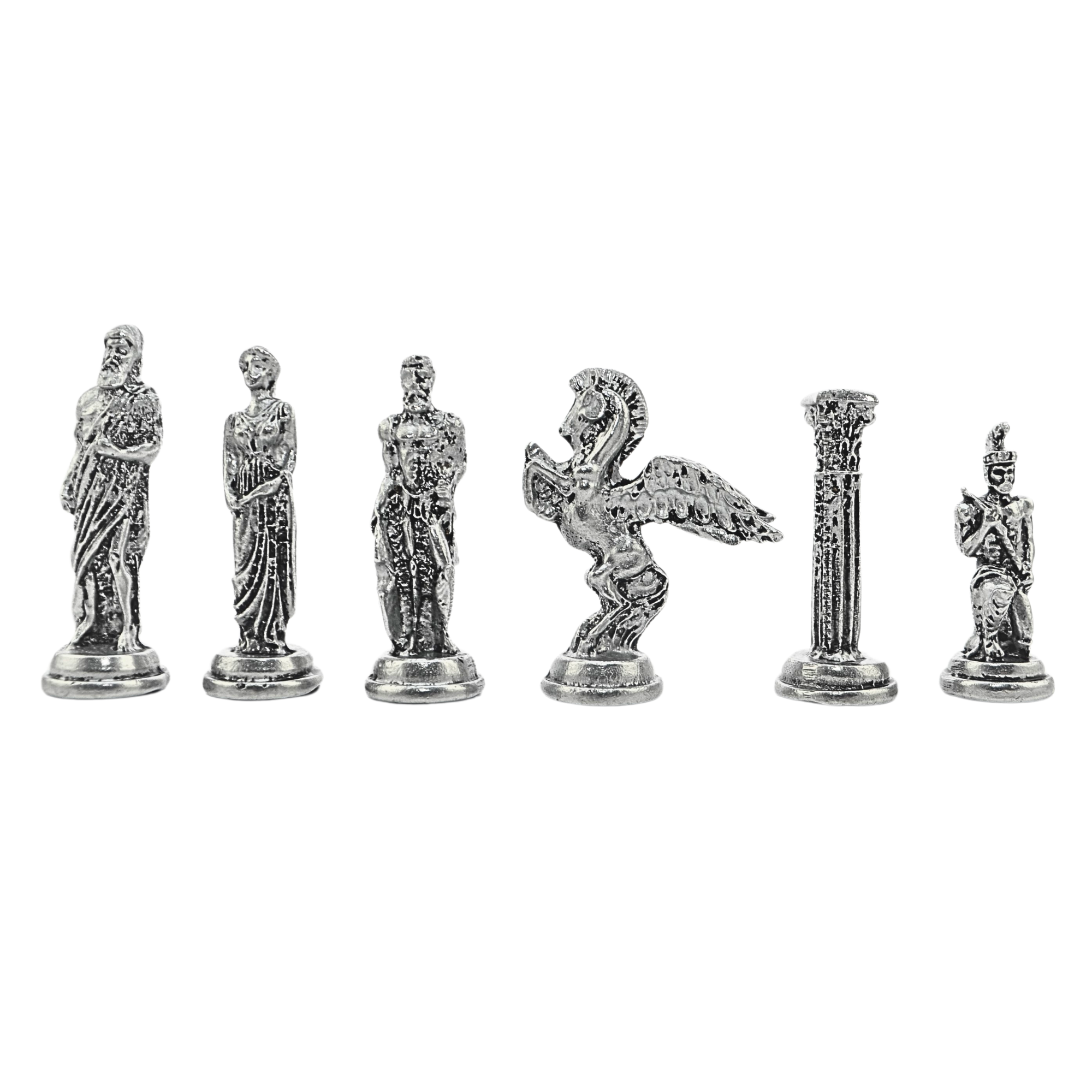 GiftHome Büyük Boy Metal PEGASUS Satranç Tk. Antik ve Ceviz Desenli Sandıklı MDF Tahtası(36X36X6 cm.) 