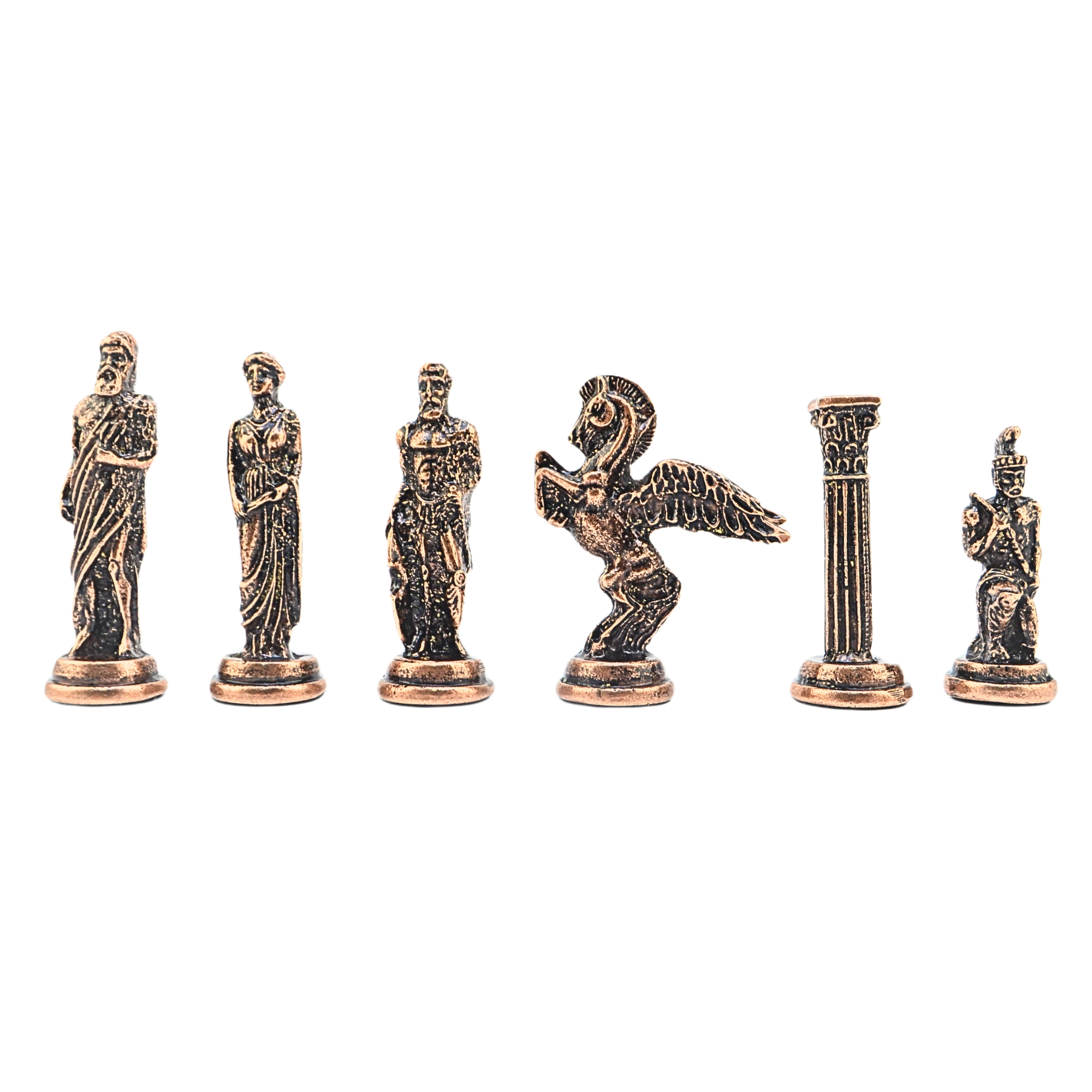 GiftHome Büyük Boy Metal PEGASUS Satranç Tk. Antik ve Ceviz Desenli Sandıklı MDF Tahtası(36X36X6 cm.) 