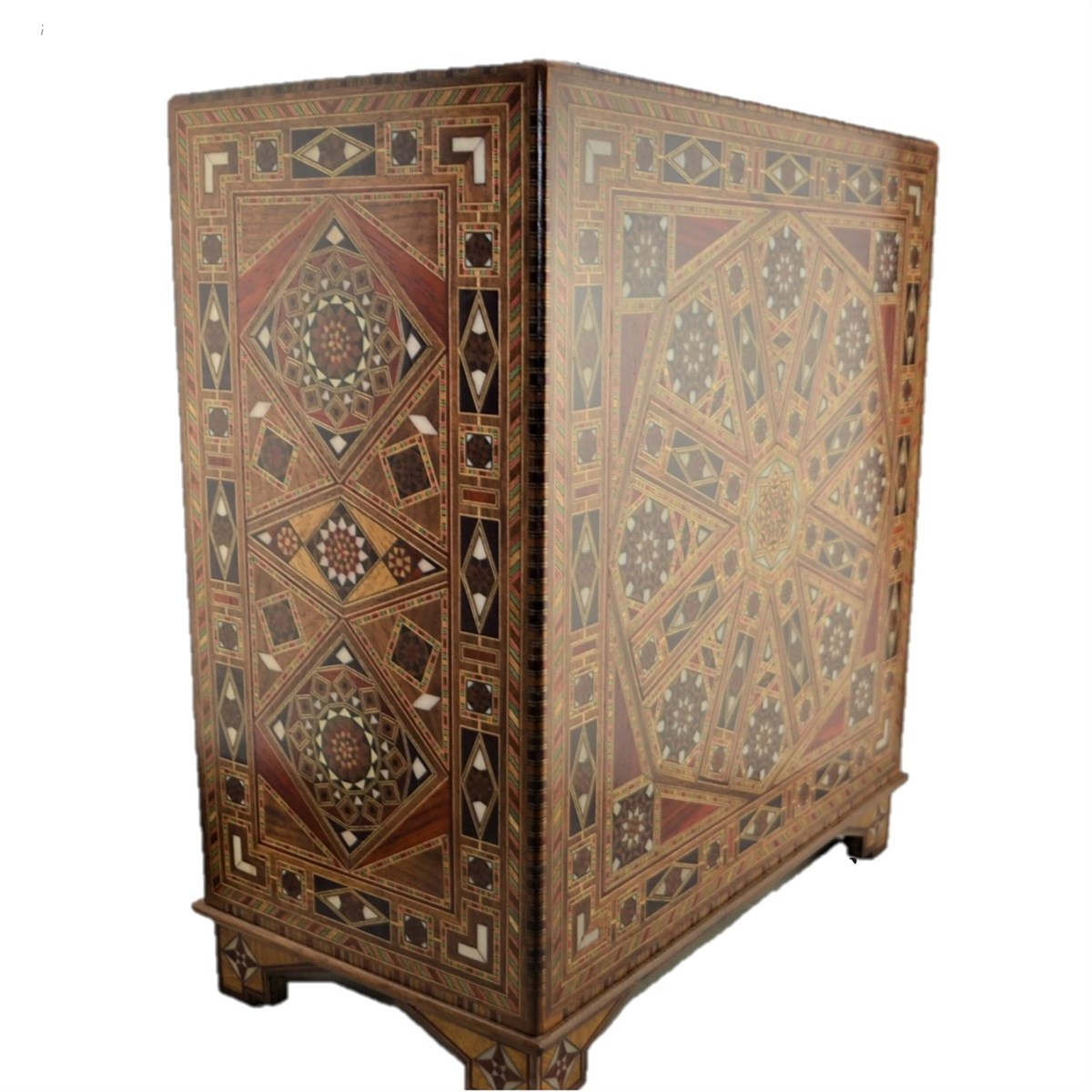 Gifthome, El Yapımı, Masif Ahşap, Takı / Mücevher Kutusu-Dolap - Lilyum ( Büyük Boy Çekmeceli )