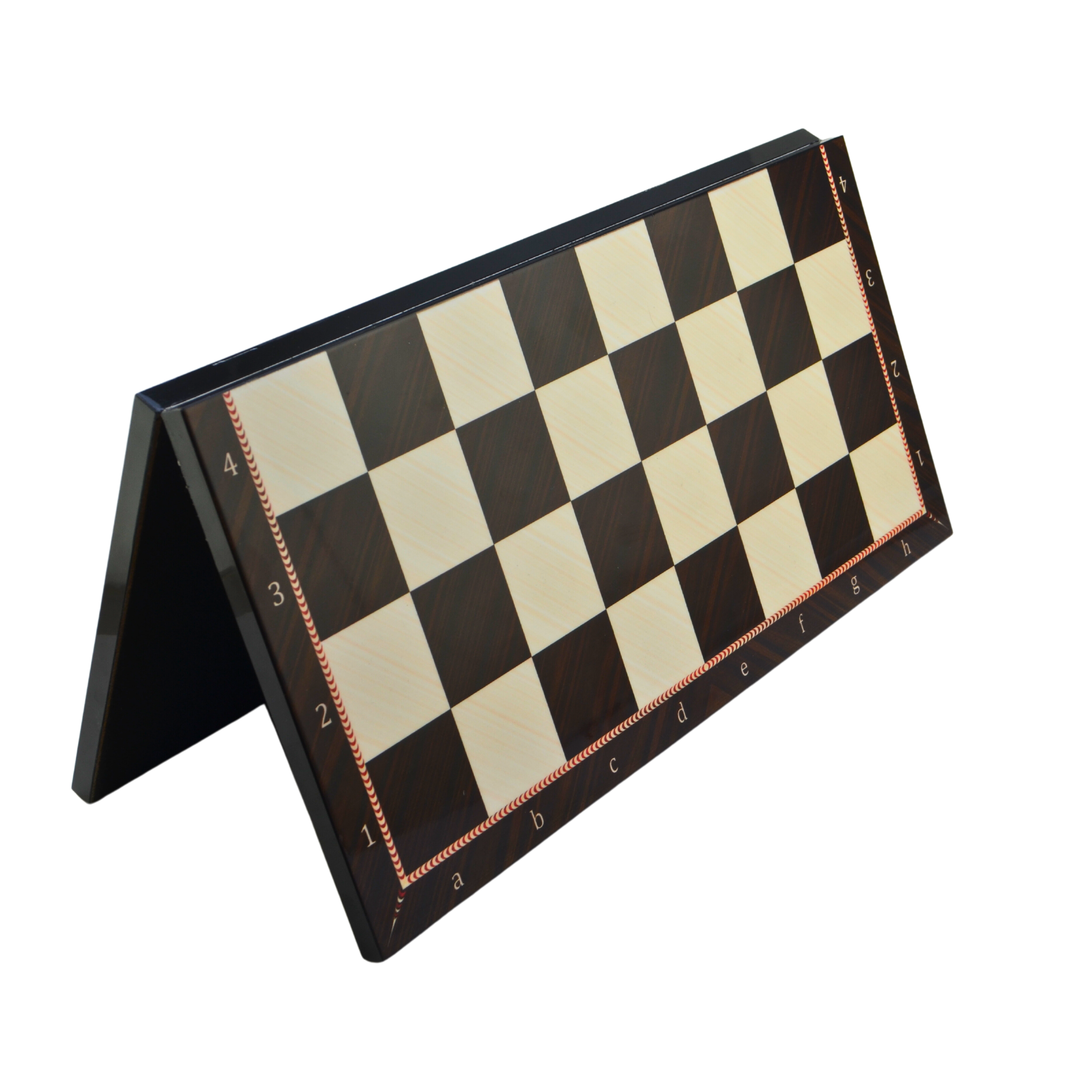 GiftHome Metal KLASİK Satranç Takımı Antik ve Katlanır Ceviz Desenli MDF Satranç Tahtası (43X43 cm.)