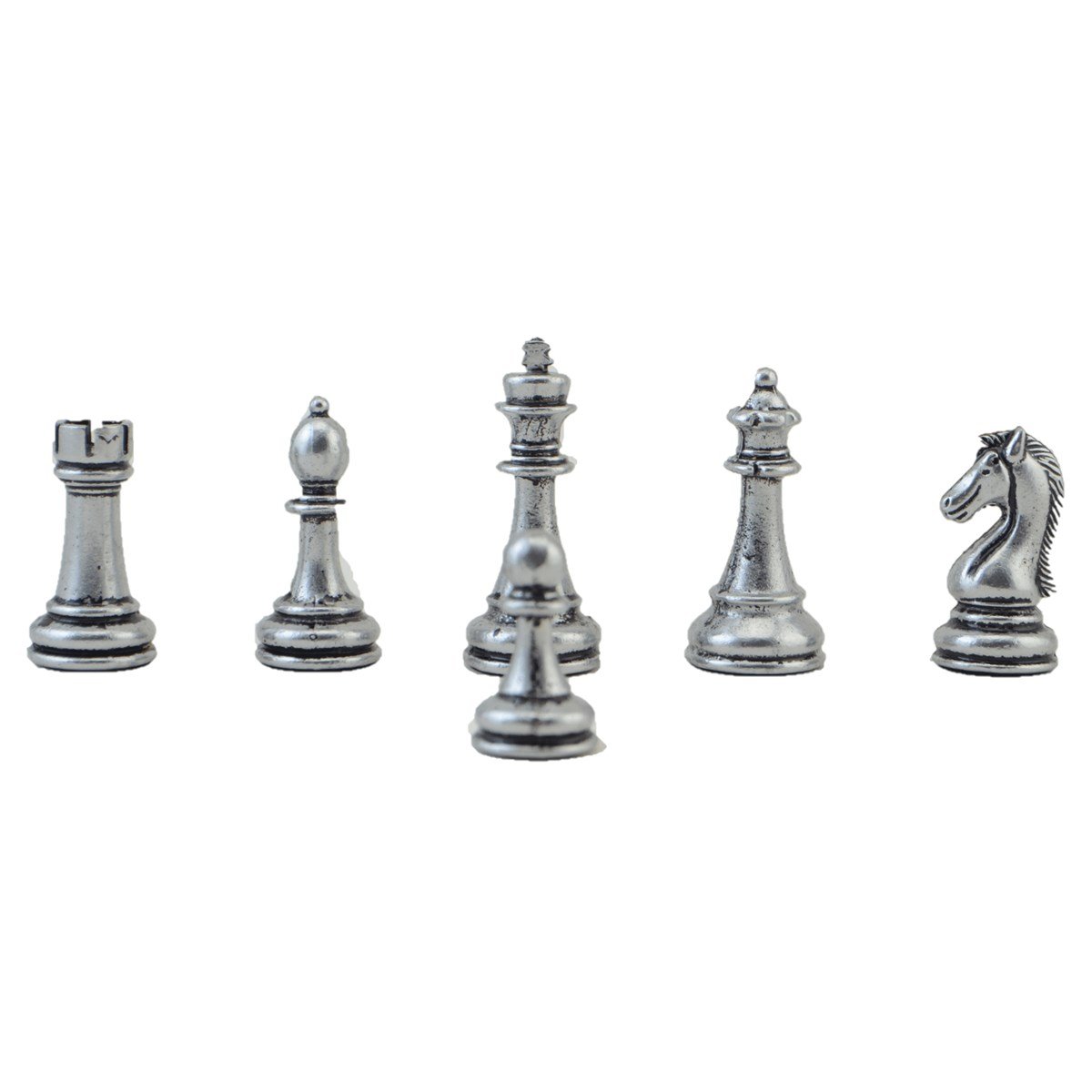 Gifthome Metal Satranç Takımı/Seti;Büyük,Antik,Klasik,Gül,Sandıklı Masif Ahşap Satranç Tahtası