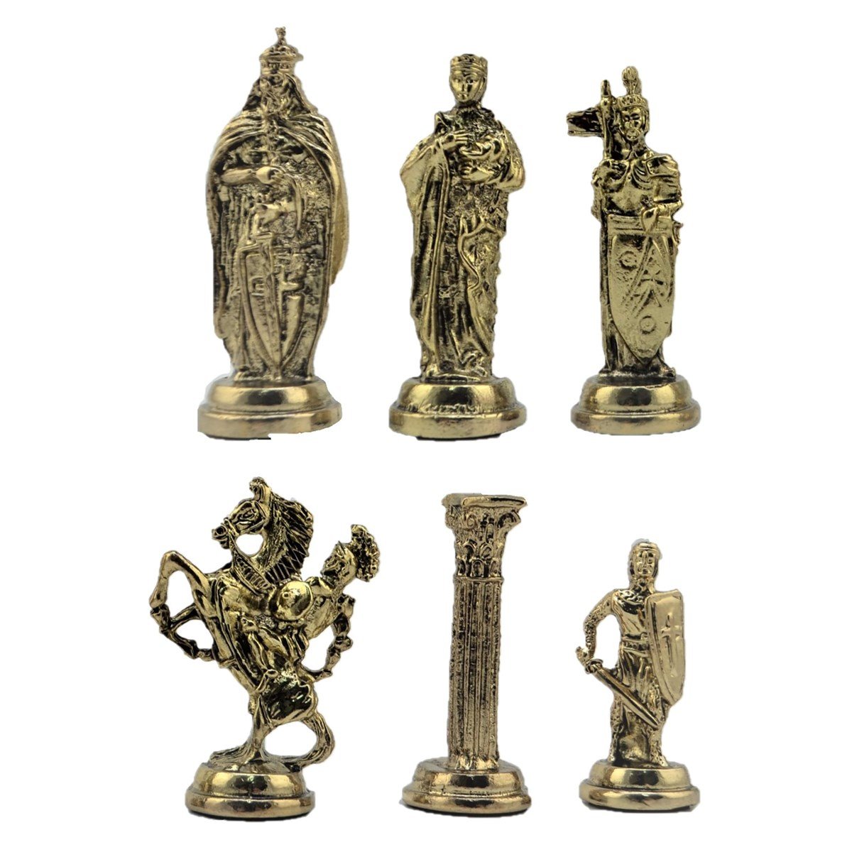 Gifthome Metal Satranç Taşları 5 No. İNGİLİZ Parlak Kraliyet Figürleri  (Tahta Dahil Değildir)