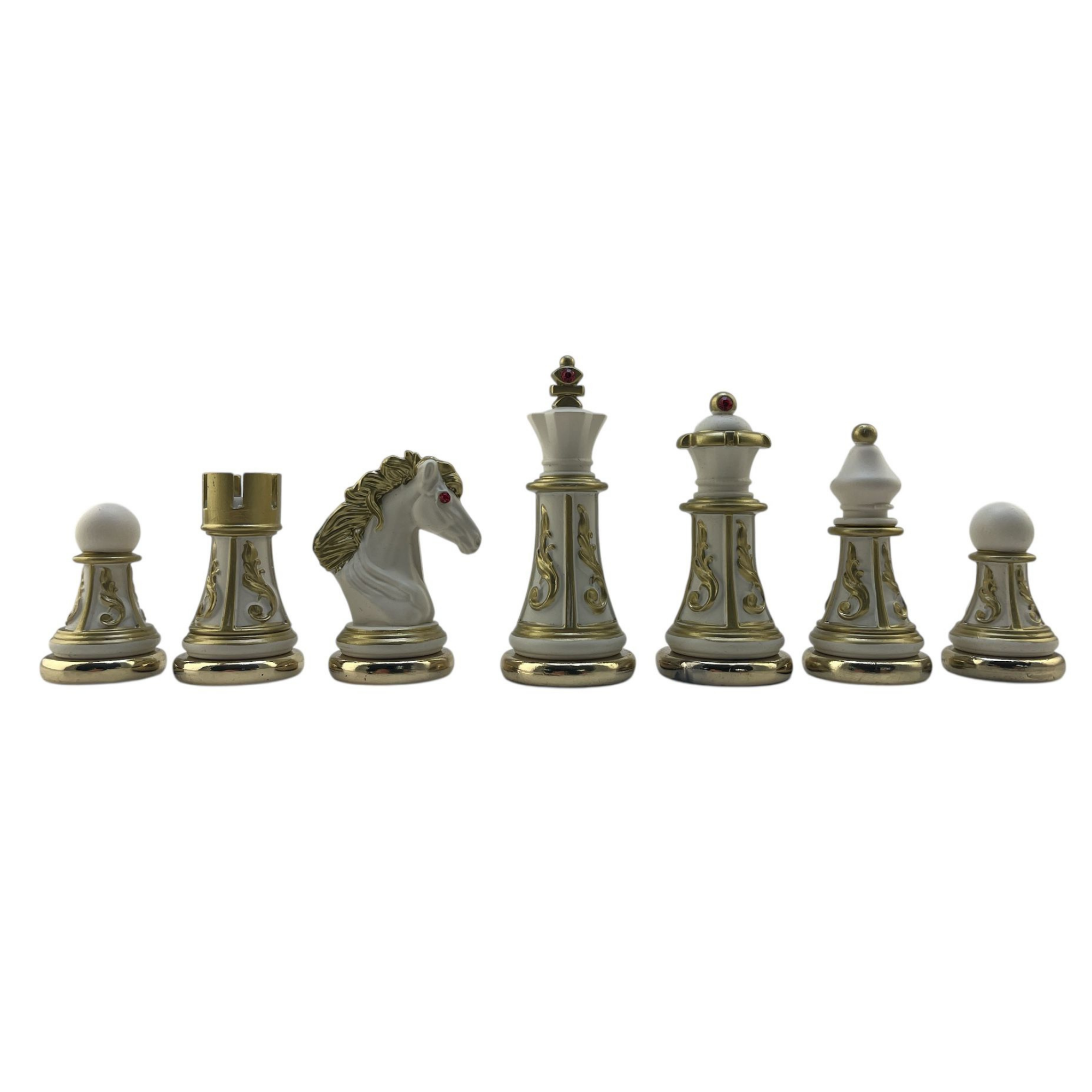 GiftHome Premium Battal Boy POLYESTER İŞLEMELİ KLASİK Satranç Takımı  ve Katlanır Ceviz Desenli MDF Satranç Tahtası (43X43 cm.)